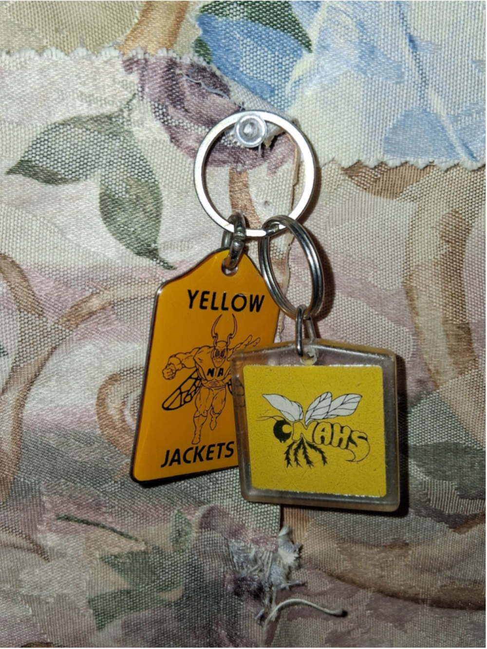 North Augusta Yellow Jackets Engraved Yellow Mascot Keychains